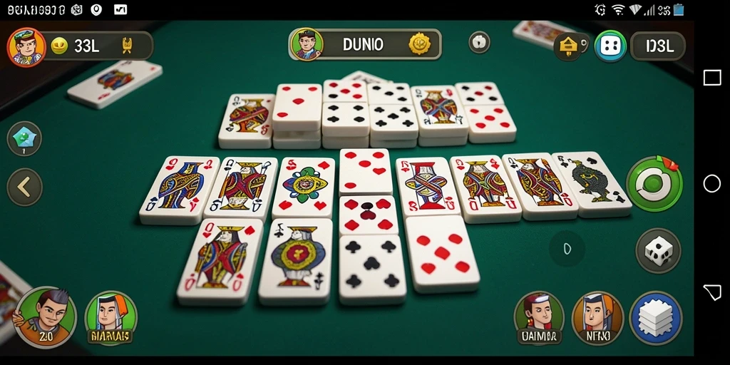 Tampilan gameplay seru di 33L, cocok untuk penggemar Domino.