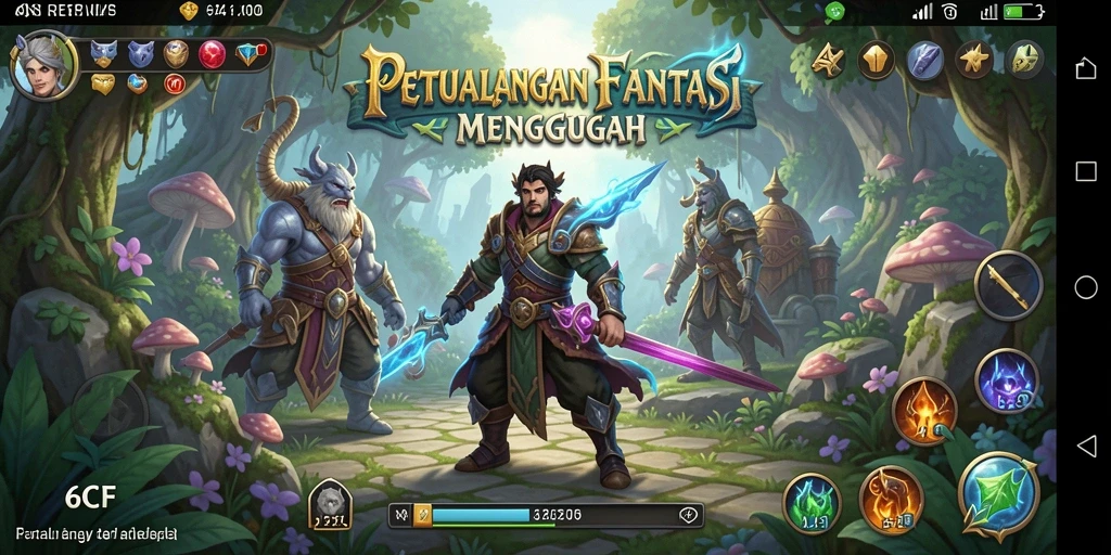 Screenshot utama 6CF menampilkan petualangan RPG yang menakjubkan
