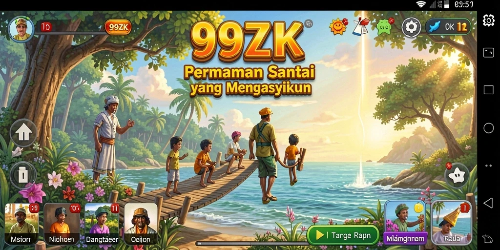Screenshot gameplay utama 99ZK yang menyenangkan dan interaktif.