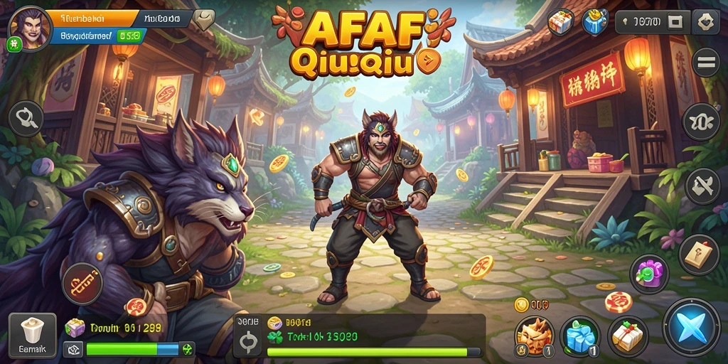 Tampilan gameplay QiuQiu yang menarik dan seru.