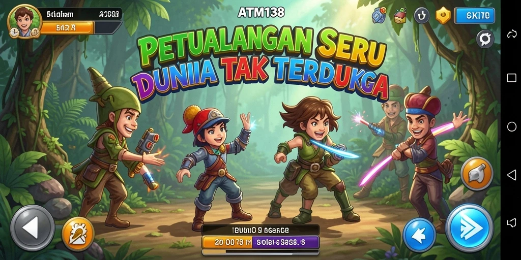 Tangkapan layar menampilkan aksi seru dalam permainan petualangan ATM138.