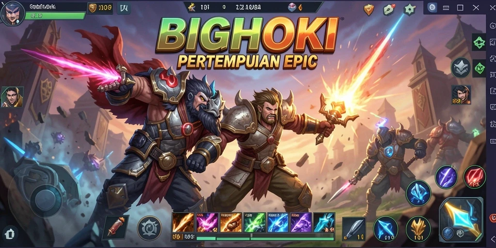 Tampilan gameplay seru dan taktis dari BIGHOKI MOBA.