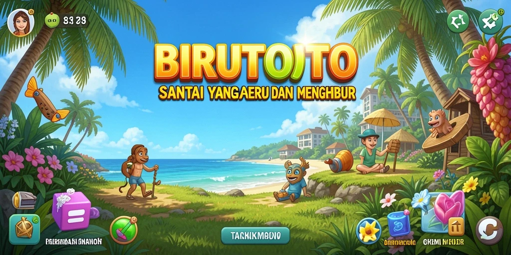 Tangkapan layar menunjukkan gameplay santai yang menarik di BIRUTOTO.