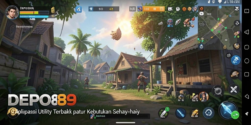 Tampilan antarmuka DEPO89 yang sederhana dan informatif.