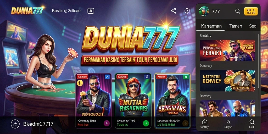 Tangkapan layar DUNIA777 menampilkan momen mendebarkan saat bermain Kasino.