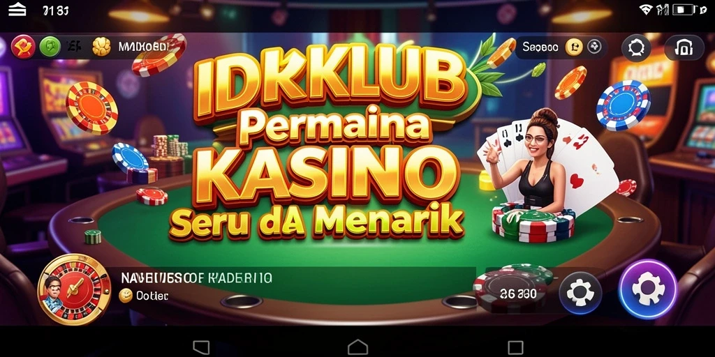 Tampilan gameplay seru di aplikasi IDKLUB dengan berbagai pilihan permainan kasino.