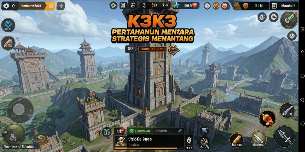 Gameplay K3K3 yang menarik dalam pertahanan menara.