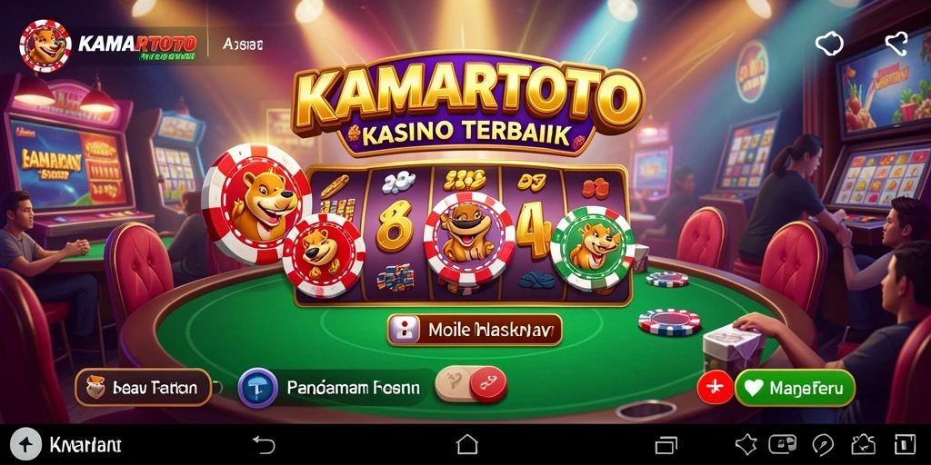 Tampilan gameplay seru KAMARTOTO yang menampilkan permainan Kasino.