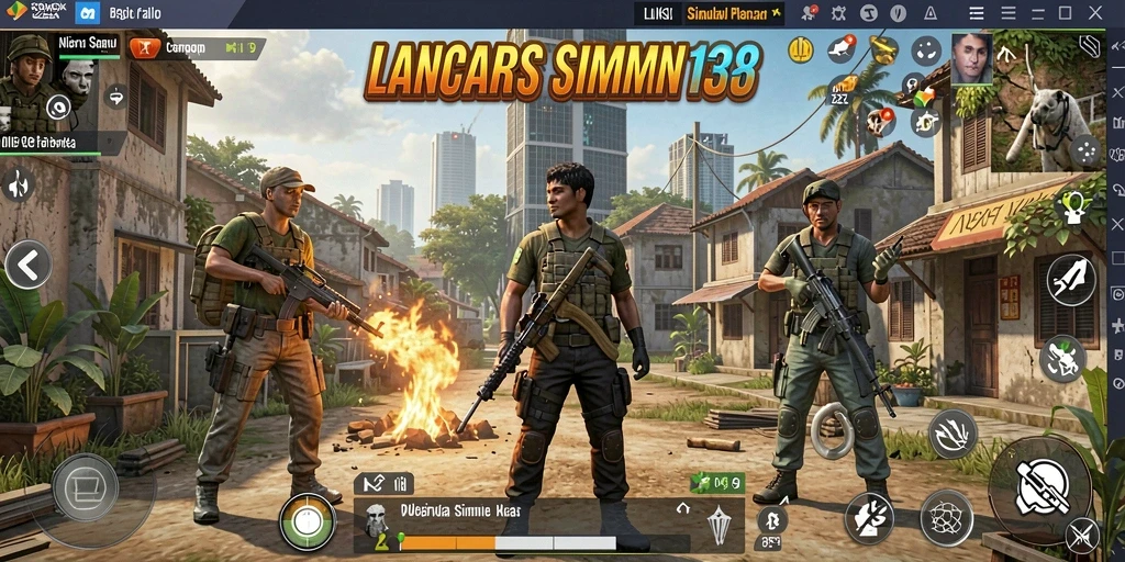 Screenshot LANCAR138 menampilkan gameplay simulasi yang dinamis dan interaktif.