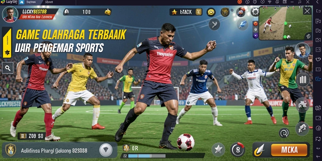 Tampilan gameplay olahraga yang mendebarkan di LUCKYBEST88.