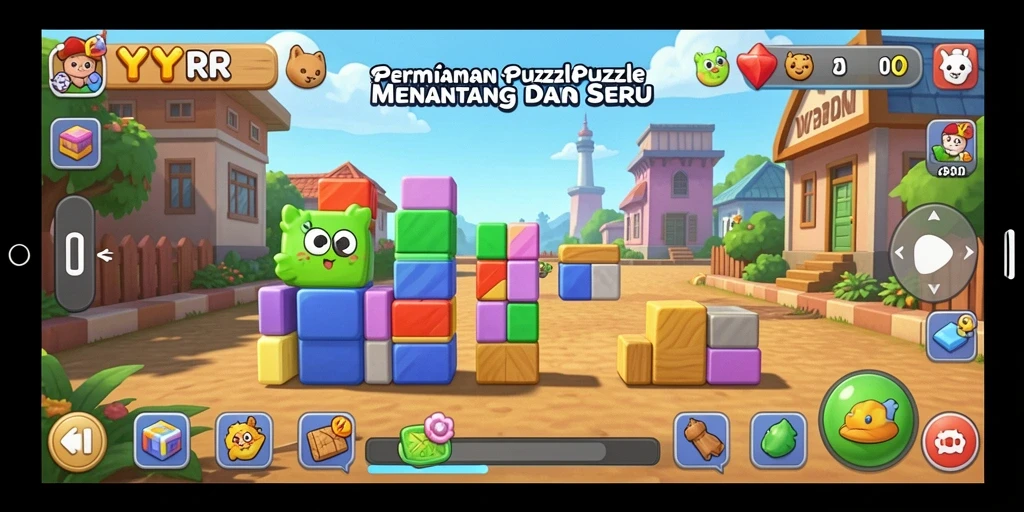 Tampilan gameplay <strong>YYRR</strong> yang menarik dan menantang dengan berbagai level.